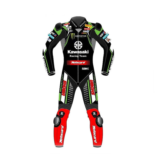 Leon Haslam Kawasaki 2019 WSBK MotoGP Racing Motorbike Leather Suit