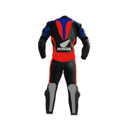 Honda CBR Motorbike MotoGP Black Leather Racing Suit