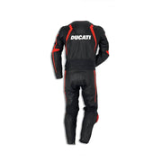 Ducati Corse C2 Black Motorcycle Racing Style MotoGP Leather Suit