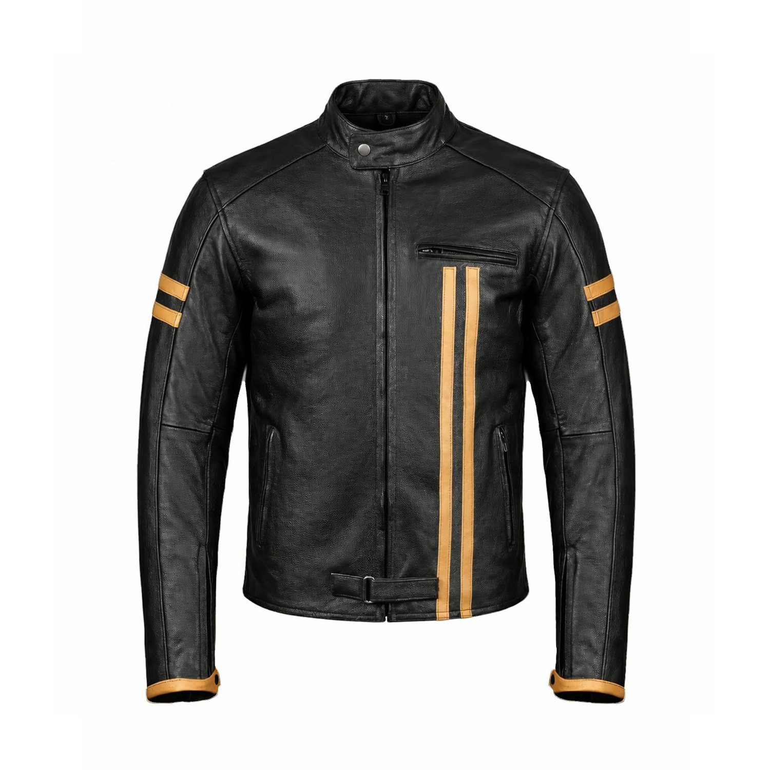 02a Mens Leather Motorcycle Jacket - Image 1